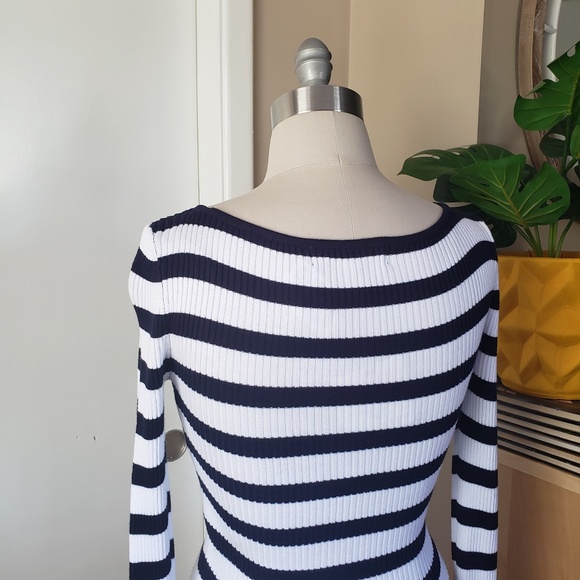 Nautical Stripe Sweater Size Large NEW! - Picture 7 of 11